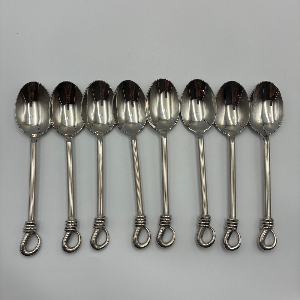Gourmet Settings Twist and Shout Tablespoons Stainless Steel Set of 8 8in